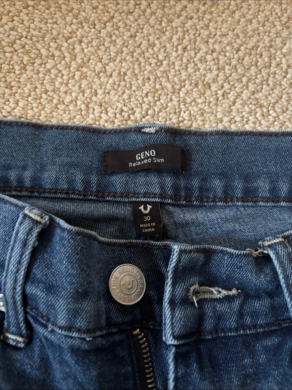 Men's Dark Blue Straight-Leg Jeans